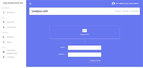 Source Code Aplikasi Pembayaran SPP Berbasis Web Candil Code