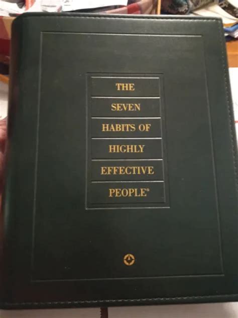 THE SEVEN HABITS of Highly Effective People Leather Binder Work Book ...