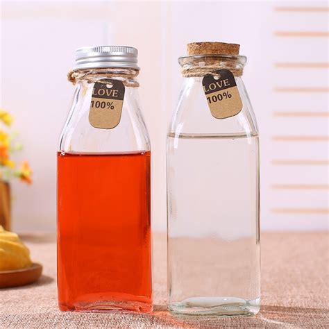 Reusable Drinking Water Glass Bottle For Juice