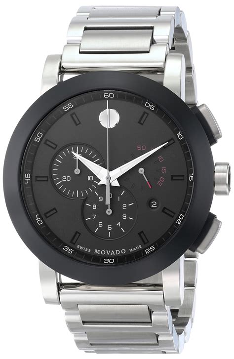 Movado Movado Museum 0606792 Chronograph Black Dial Stainless Steel