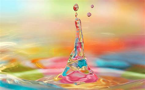 Colorful Water Drops Weneedfun Hd Wallpaper Pxfuel