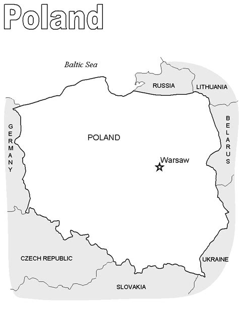 Poland Map2 Countries Coloring Pages And Coloring Book Coloring Pages