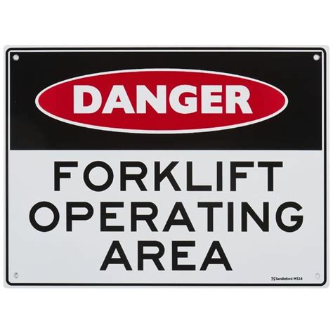 Sandleford Danger Forklift Operating Sign 300 X 225mm Officeworks