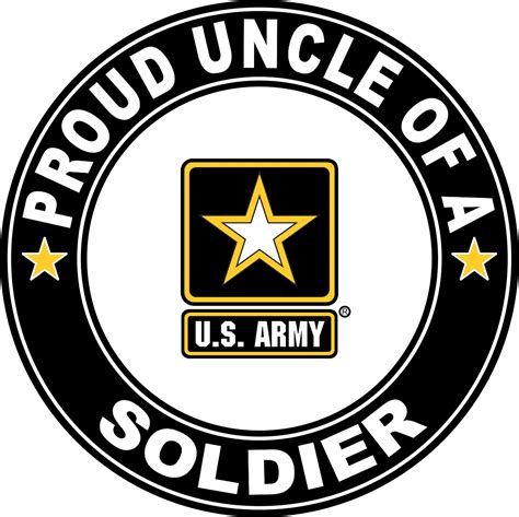 Proud Uncle Of A Soldier Us Army Round Decal
