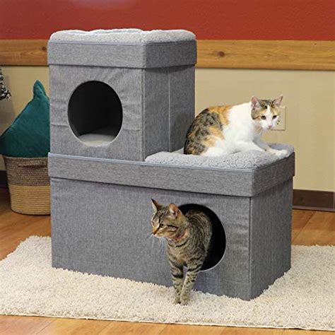 Kitty City Large Cat Bed Stackable Cat Cube Washable Bed Indoor Cat