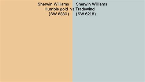 Sherwin Williams Humble Gold Vs Tradewind Side By Side Comparison