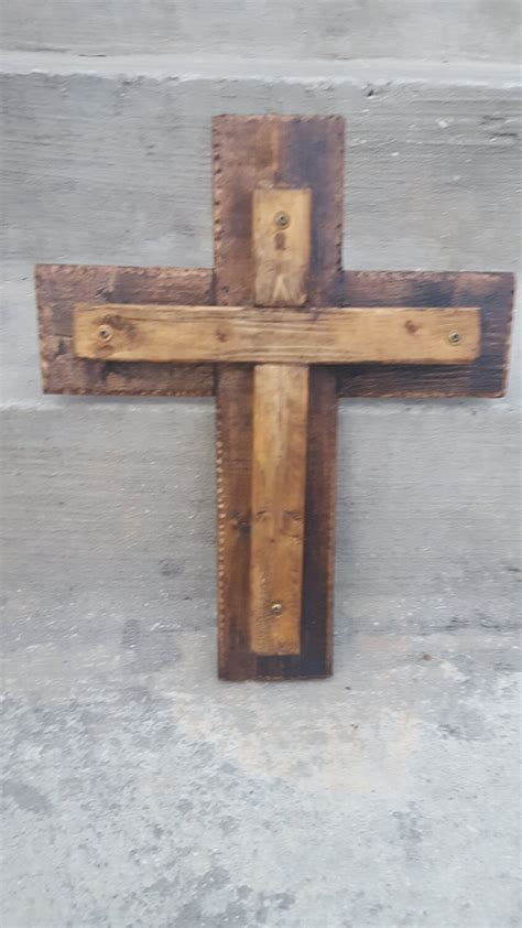 Wooden Cross Home Decor Wall Cross Double Cross