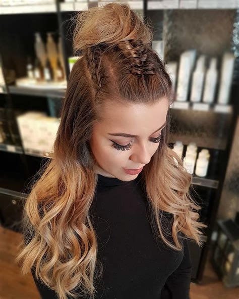 Unique French Braid Half Up Half Down Hairstyles With Simple Style Stunning And Glamour Bridal