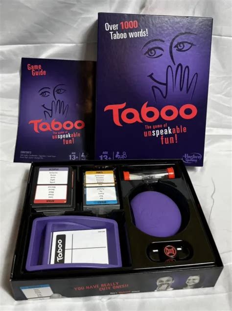 Hasbro Gaming Taboo Game The Game Of Unspeakable Fun Players Ages Picclick Uk