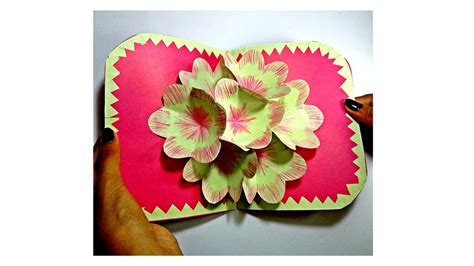 How To Make 3d Flower Pop Up Card Pop Up Birthday Card Diy Pop Up