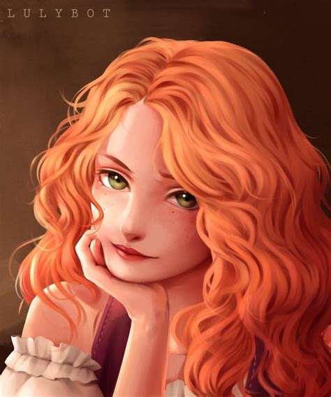 Commission Iris By Lulybot On Deviantart Red Hair Girl Anime Digital