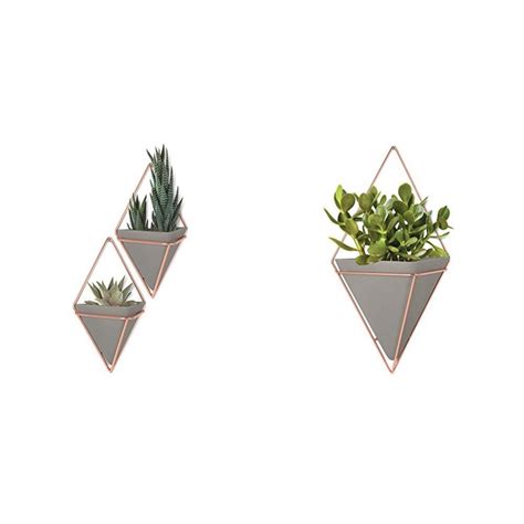 Umbra Trigg Hanging Planter Vase And Geometric Wall Decor Container