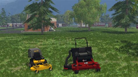 Farming Simulator 15 Lawn Care Ep 38 Mowing A Big Yard Youtube