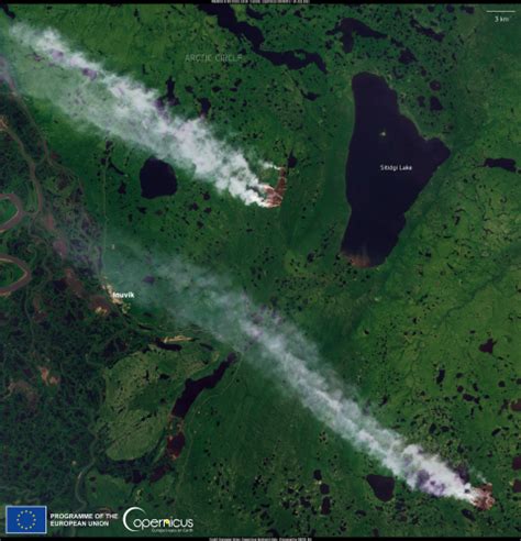 Canadian Wildfires Reach The Arctic Circle Copernicus