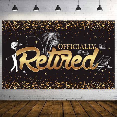Buy Happy Retirement Party Decorations Giant Black And Gold Sign