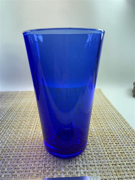 Vintage Libbey Cobalt Blue Mid Century Glass Tumblers Etsy