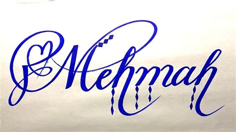 Mehmah Name Signature Calligraphy Status How To Draw Cursive