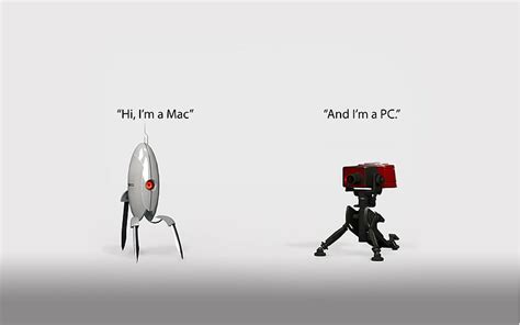 Hi Im A Mac And Im A Pc Text Im A Mac And Im A Pc Hd Wallpaper