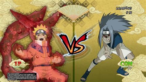 Nine Tails Naruto Vs Curse Mark Sasuke No Damage Naruto Ultimate
