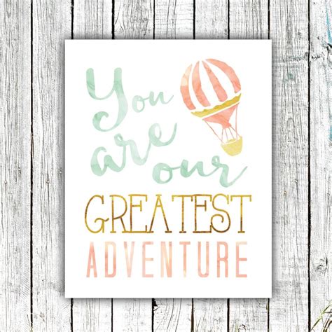 Nursery Art Printable You Are Our Greatest Adventure Wall Etsy