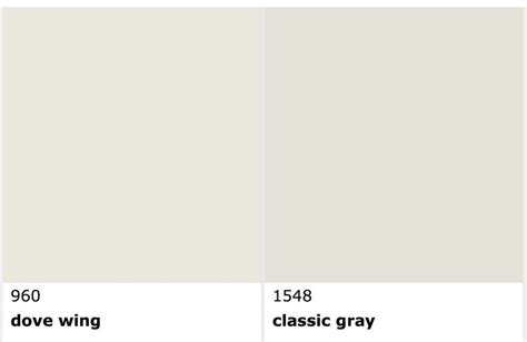 Benjamin Moore Dove Wing Vs Classic Gray Think I Prefer Classic Grey