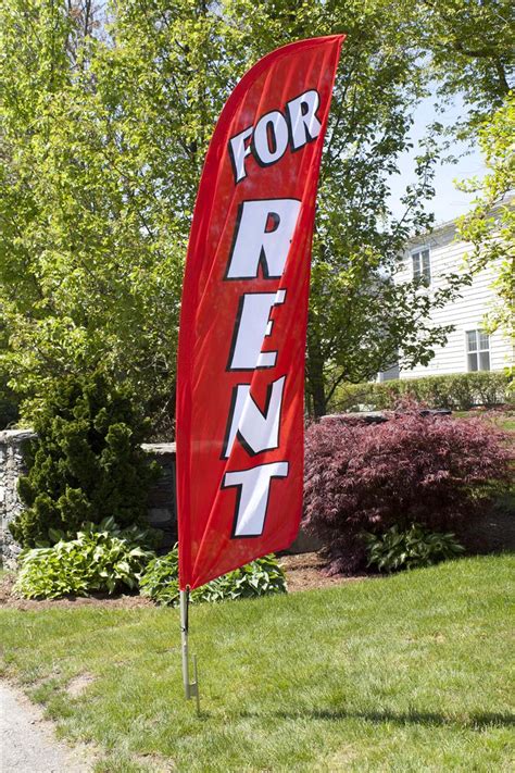 For Rent Banners Promotional Outdoor Signage White On Red