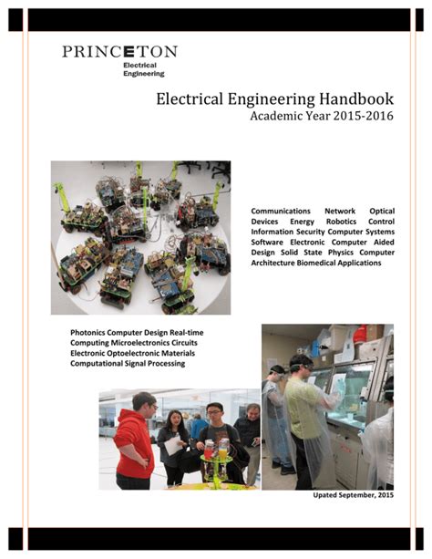 Undergraduate Handbook Electrical Engineering