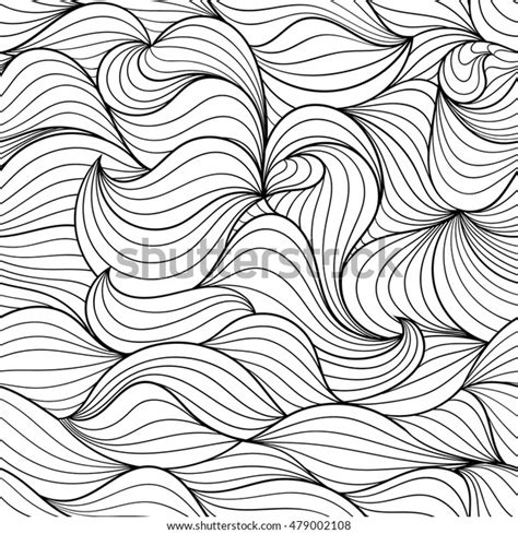 Seamless Black White Waves Pattern Stock Vector Royalty Free 479002108