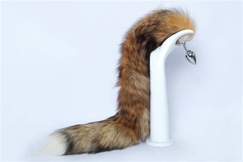 Real Fox Tail Plug Brown Long Fox Tail Butt Plug Tail Fox Etsy