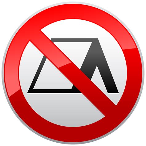 No Camping Prohibition Sign Png Clipart Best Web Clipart