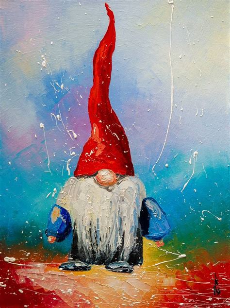 Im Gnome Painting Christmas Paintings On Canvas Canvas Painting