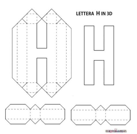 Molde Letra H 3d Para Imprimir Gratis Letras Do Alfabeto Ver E Fazer