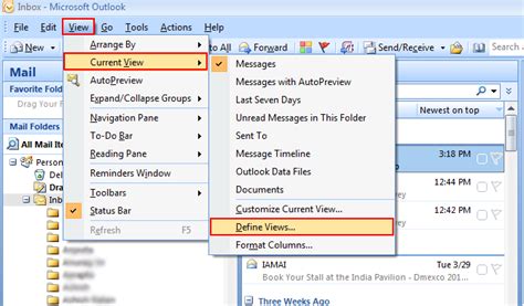 Change Custom View Settings For All Folders In Outlook