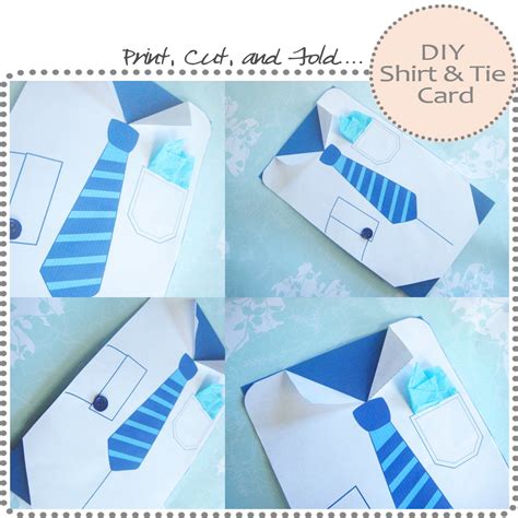 Cut out the tie design. DIY: Free Printable Father's Day Shirt & Tie Card | In ...
