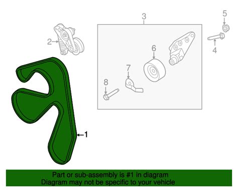 2012 2014 Ford Edge Serpentine Belt Bt4z8620f