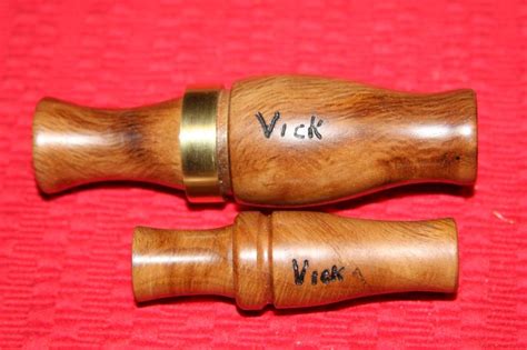 Regular Duck Call And Mini Duck Call Made From The Same Wood With Name