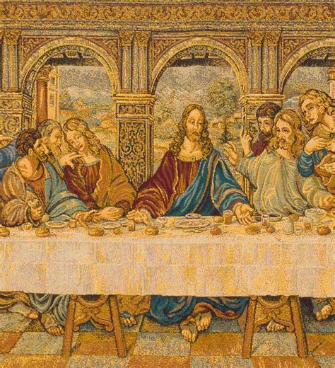 The Last Supper By Leonardo Da Vinci Woven Wall Tapestry I The