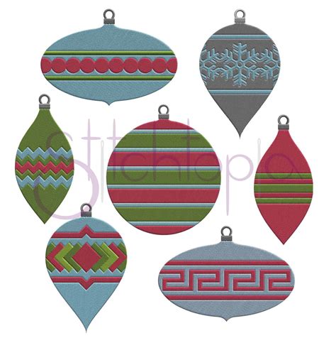 Christmas Ornament Embroidery Design Set Stitchtopia