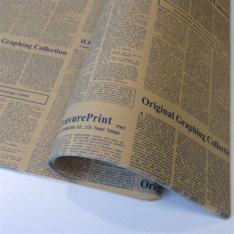 Английская газета, бумага крафт, 50 листов - Магазин Марифлора