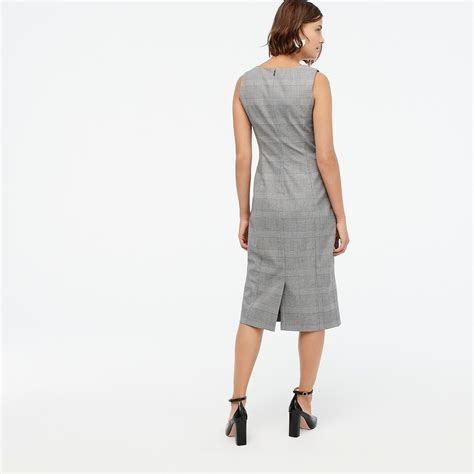 Jcrew Synthetic Tall Sheath Dress In Glen Plaid Lyst