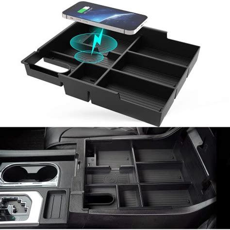 Carqiwireless Wireless Charger Center Console Organizer Tray For Toyota