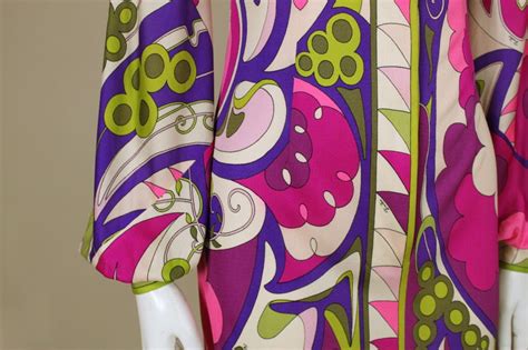 pucci 1960s psychedelic floral silk dress for sale at 1stdibs