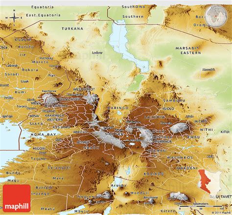 It continues into the trough of the red sea. Physical Panoramic Map of RIFT VALLEY