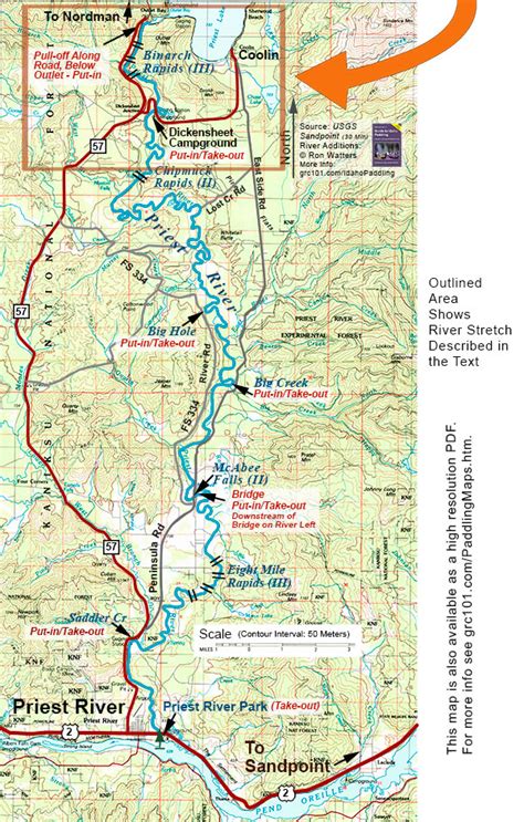 35 Priest Lake Idaho Map Maps Database Source