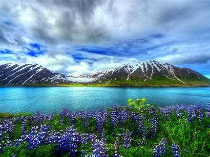 Nature Lake Mountain Flowers Sky Wallpapers Wallpapers13