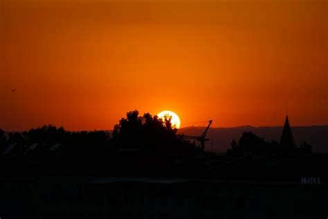 Free Images Sunset Sky Sun Sunrise Horizon Heat Orange Light