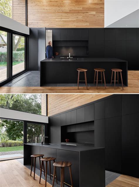 A Black Kitchen Is A Bold Design Decision For The Interior Of This