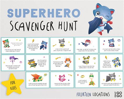 Superhero Scavenger Hunt for Kids | Birthday Treasure Hunt | Indoor