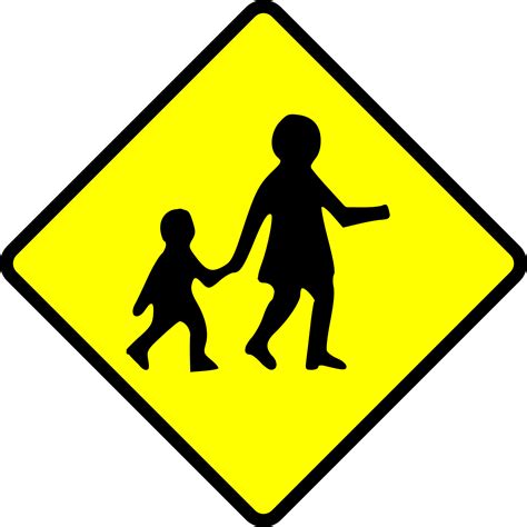 Clipart Caution Children Crossing