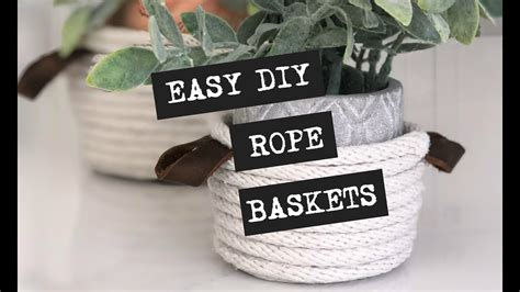Diy Rope Baskets Diy Inspired Youtube
